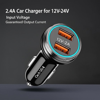 شراء شاحن سيارة USB مزدوج 12V-24V مدخل 2.4A 3.0A خروج online manufacture