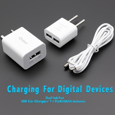 شراء شاحن سيارات USB مزدوج 2.4A 3.0A لمصارف EU AU UK US online manufacture