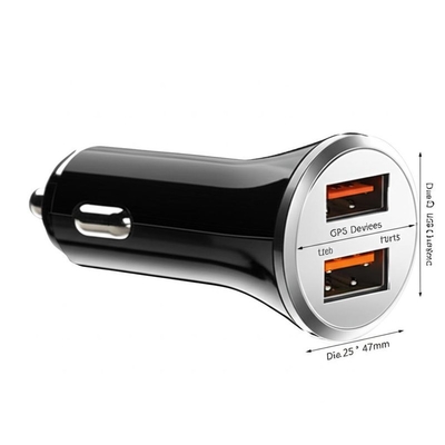 شراء شاحن سيارة بمنفذ USB مزدوج 2.4 أمبير 3.0 أمبير لمدخل 12 فولت-24 فولت online manufacture