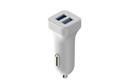 سعر جيد أبيض 12VDC - 24VDC سيارة USB شاحن مزدوج ميناء 5V 2.4A لشحن سريع الانترنت